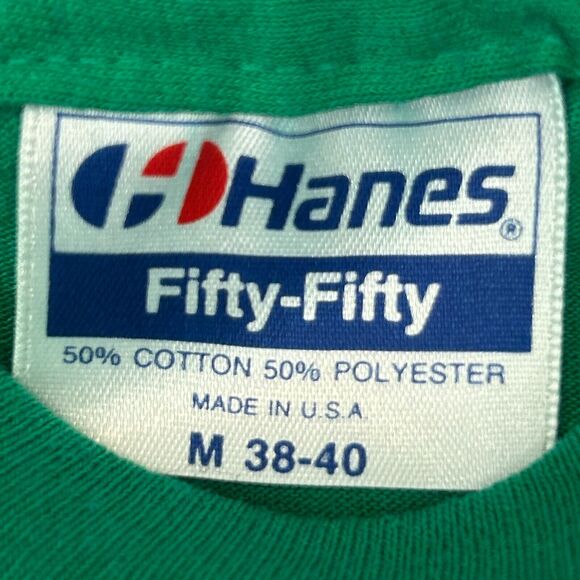 Vintage 80s Irish Lies Band Local Crew T Shirt Mens Small Ireland Roadie Green - Picture 6 of 8